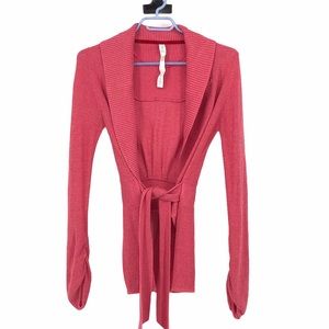 Lululemon sport cardi coral wrap tie cardigan 8